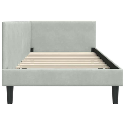 vidaXL Corner Bed Frame Other with Headboard Light grey 100 x 200 cm