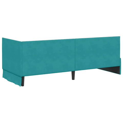 vidaXL Corner Bed Frame with Headboard Turquoise 80 x 200 cm Velvet