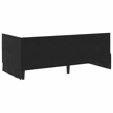 vidaXL Corner Bed Frame with Headboard Black 90 x 190 cm Velvet