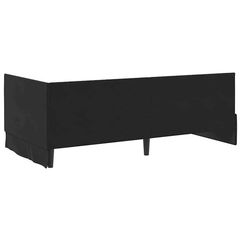 vidaXL Corner Bed Frame with Headboard Black 100 x 200 cm Velvet