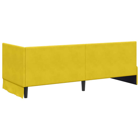 vidaXL Corner Bed Frame with Headboard Yellow 80 x 200 cm Velvet