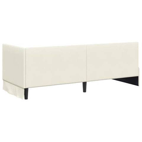 vidaXL Corner Bed Frame with Headboard Cream 80 x 200 cm Velvet