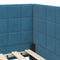 vidaXL Corner Bed Frame with Headboard Blue 90 x 190 cm Velvet