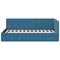 vidaXL Corner Bed Frame with Headboard Blue 90 x 190 cm Velvet