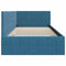 vidaXL Corner Bed Frame with Headboard Blue 90 x 190 cm Velvet
