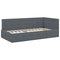 vidaXL Corner Bed Frame with Headboard Dark grey 90 x 190 cm Velvet