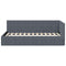 vidaXL Corner Bed Frame with Headboard Dark grey 90 x 190 cm Velvet