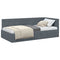 vidaXL Corner Bed Frame with Headboard Dark grey 90 x 190 cm Velvet