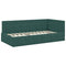 vidaXL Corner Bed Frame with Headboard Dark green 90 x 190 cm Velvet