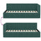 vidaXL Corner Bed Frame with Headboard Dark green 90 x 190 cm Velvet