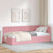 vidaXL Corner Bed Frame with Headboard Pink 90 x 190 cm Velvet