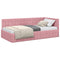 vidaXL Corner Bed Frame with Headboard Pink 90 x 190 cm Velvet