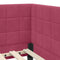 vidaXL Corner Bed Frame with Headboard Wine red 90 x 190 cm Velvet