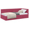 vidaXL Corner Bed Frame with Headboard Wine red 90 x 190 cm Velvet