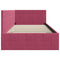 vidaXL Corner Bed Frame with Headboard Wine red 90 x 190 cm Velvet
