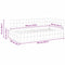 vidaXL Corner Bed Frame with Headboard Wine red 90 x 190 cm Velvet