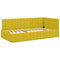 vidaXL Corner Bed Frame with Headboard Yellow 90 x 200 cm Velvet