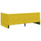 vidaXL Corner Bed Frame with Headboard Yellow 90 x 200 cm Velvet