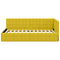 vidaXL Corner Bed Frame with Headboard Yellow 90 x 200 cm Velvet