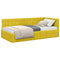 vidaXL Corner Bed Frame with Headboard Yellow 90 x 200 cm Velvet