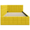 vidaXL Corner Bed Frame with Headboard Yellow 90 x 200 cm Velvet