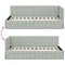 vidaXL Corner Bed Frame with Headboard Light grey 100 x 200 cm Velvet