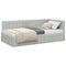 vidaXL Corner Bed Frame with Headboard Light grey 100 x 200 cm Velvet
