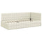 vidaXL Corner Bed Frame with Headboard Cream 100 x 200 cm Velvet