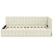 vidaXL Corner Bed Frame with Headboard Cream 100 x 200 cm Velvet