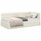 vidaXL Corner Bed Frame with Headboard Cream 100 x 200 cm Velvet