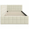 vidaXL Corner Bed Frame with Headboard Cream 100 x 200 cm Velvet