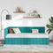 vidaXL Corner Bed Frame with Headboard Turquoise 100 x 200 cm Velvet