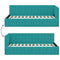 vidaXL Corner Bed Frame with Headboard Turquoise 100 x 200 cm Velvet