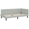 vidaXL Corner Bed Frame with Headboard Light grey 90 x 190 cm Velvet