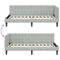 vidaXL Corner Bed Frame with Headboard Light grey 90 x 190 cm Velvet