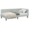 vidaXL Corner Bed Frame with Headboard Light grey 90 x 190 cm Velvet