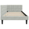 vidaXL Corner Bed Frame with Headboard Light grey 90 x 190 cm Velvet