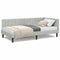 vidaXL Corner Bed Frame with Headboard Light grey 90 x 190 cm Velvet