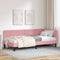 vidaXL Corner Bed Frame with Headboard Pink 90 x 190 cm Velvet