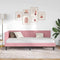 vidaXL Corner Bed Frame with Headboard Pink 90 x 190 cm Velvet