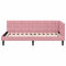 vidaXL Corner Bed Frame with Headboard Pink 90 x 190 cm Velvet