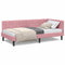 vidaXL Corner Bed Frame with Headboard Pink 90 x 190 cm Velvet