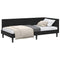 vidaXL Corner Bed Frame with Headboard Black 90 x 190 cm Velvet
