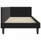 vidaXL Corner Bed Frame with Headboard Black 90 x 190 cm Velvet