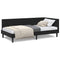 vidaXL Corner Bed Frame with Headboard Black 90 x 190 cm Velvet