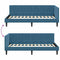 vidaXL Corner Bed Frame with Headboard Blue 90 x 200 cm Velvet