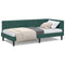 vidaXL Corner Bed Frame with Headboard Dark green 90 x 200 cm Velvet
