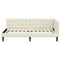 vidaXL Corner Bed Frame with Headboard Cream 90 x 200 cm Velvet