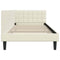 vidaXL Corner Bed Frame with Headboard Cream 90 x 200 cm Velvet