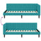 vidaXL Corner Bed Frame with Headboard Turquoise 90 x 200 cm Velvet